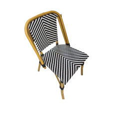 Chaise de jardin 51x60x86cm en alu frame noir et blanc | Chaises, fauteuils & banquettes | 52 500 CFA , dakar, Sénégal