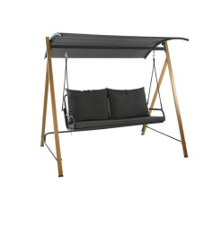 Balancelle en métal et bois robuste et tissu gris | Balancelles & Hamac | 261 000 CFA , dakar, Sénégal