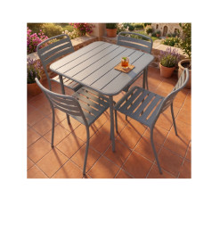 Table de jardin 70X70X73.5 cm + 4 chaises en métal gris | Tables & tables à manger de jardin | 224 000 CFA , dakar, Sénégal