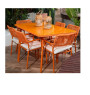 Table de jardin 160X90X74.5 cm + 6 chaises en Aluminium Orange + coussins | Tables & tables à manger de jardin | 637 500 CFA ...
