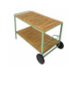 Desserte de jardin en aluminium vert clair et bois, 64X117X66 cm | Tables & tables à manger de jardin | 198 000 CFA , dakar, ...