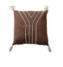 Coussin déco 45 x 45 cm marron à motifs graphiques | Coussins déco , Dakar, Sénégal