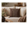 Coussin déco 45 x 45 cm marron à motifs graphiques | Coussins déco , Dakar, Sénégal