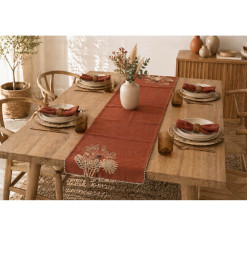 Chemin de table 33 x 150 cm rust à broderies florales | Sets & chemins de table | 15 000 CFA , dakar, Sénégal