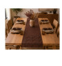 Chemin de table 33 x 150 cm marron à motifs floraux | Sets & chemins de table | 15 000 CFA , dakar, Sénégal