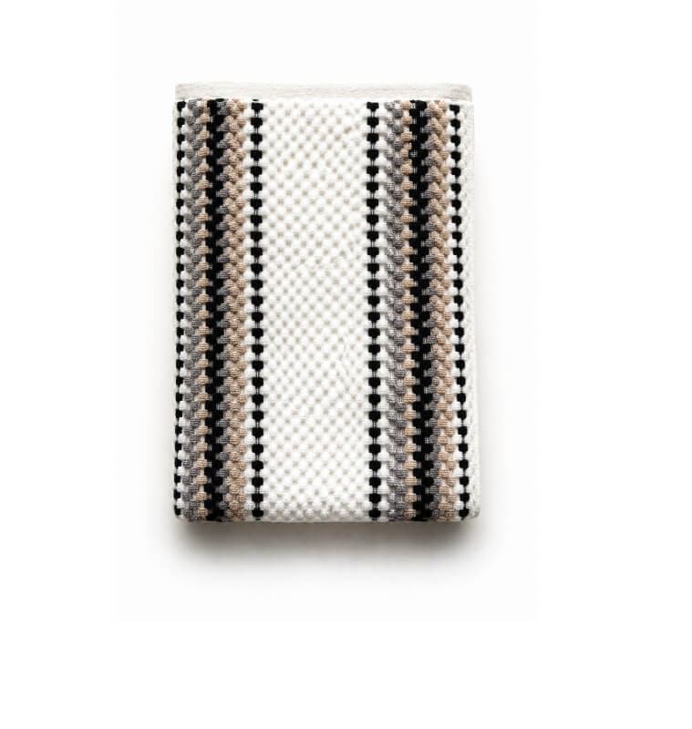 Grande serviette de bain texturée 100x150 cm en coton 550 GSM noir et blanc | Serviettes & Peignoirs | 9 600 CFA , dakar, Sén...