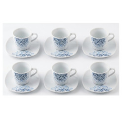 Coffret 12 pièces tasses à café avec sous-tasses 90 cc en porcelaine | Tasses & mugs | 13 900 CFA , dakar, Sénégal