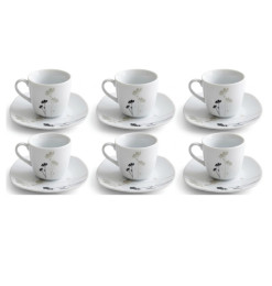 Coffret 12 pièces tasses à café avec sous-tasses 90 cc en porcelaine | Tasses & mugs | 13 900 CFA , dakar, Sénégal