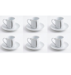 Coffret 12 pièces tasses à café avec sous-tasses 90 cc en porcelaine | Tasses & mugs | 12 500 CFA , dakar, Sénégal