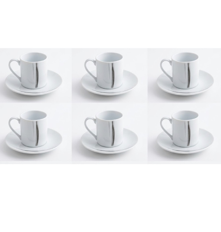 Coffret 12 pièces tasses à café avec sous-tasses 90 cc en porcelaine | Tasses & mugs | 12 500 CFA , dakar, Sénégal