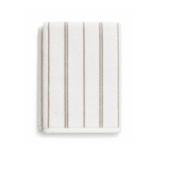 Grande serviette de bain rayée 100x150 cm en coton 550 GSM beige et blanc | Serviettes & Peignoirs | 10 600 CFA , dakar, Sénégal
