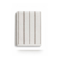 Serviette de bain rayée 70x140 cm en coton 550 GSM beige et blanc | Serviettes & Peignoirs | 6 900 CFA , dakar, Sénégal