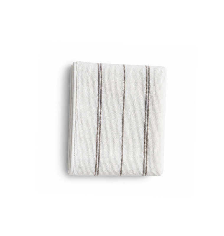 Serviette rayée 50x90 cm en coton 550 GSM beige et blanc | Serviettes & Peignoirs | 3 200 CFA , dakar, Sénégal