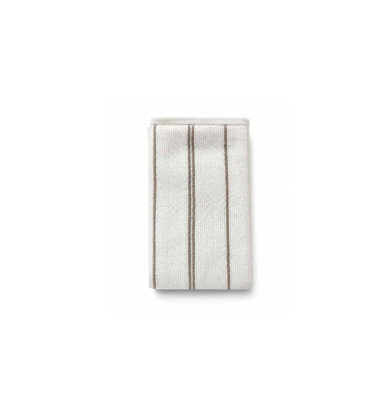 Serviette rayée 30x50 cm en coton 550 GSM beige et blanc | Serviettes & Peignoirs | 1 200 CFA , dakar, Sénégal