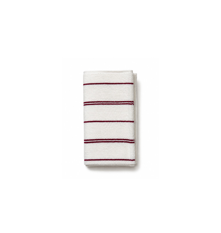 Serviette rayée 30x50 cm en coton 550 GSM rouge et blanc | Serviettes & Peignoirs | 1 200 CFA , dakar, Sénégal