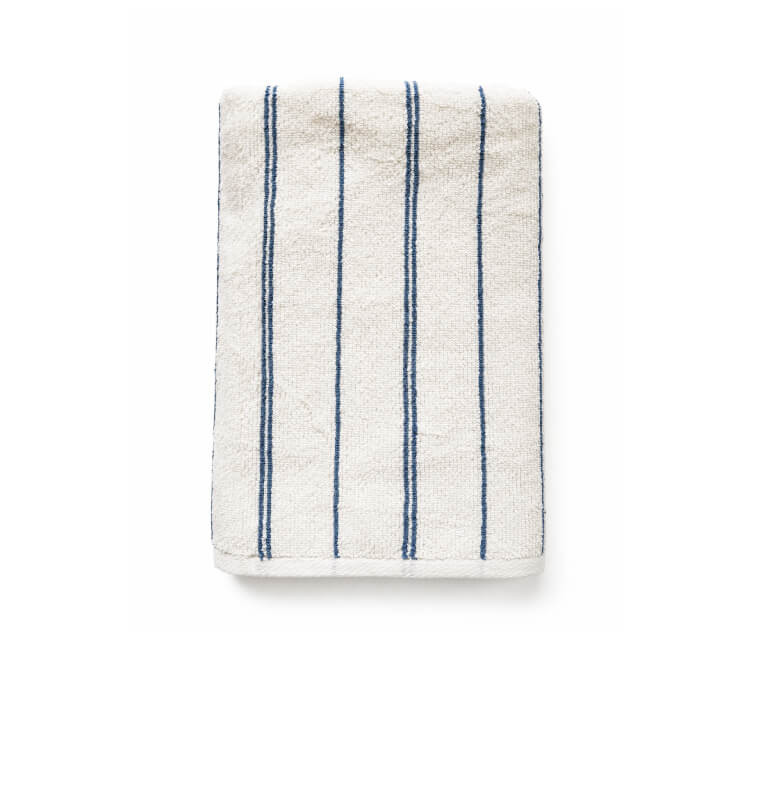 Grande serviette de bain rayée 100x150 cm en coton 550 GSM bleu et blanc | Serviettes & Peignoirs | 10 600 CFA , dakar, Sénégal