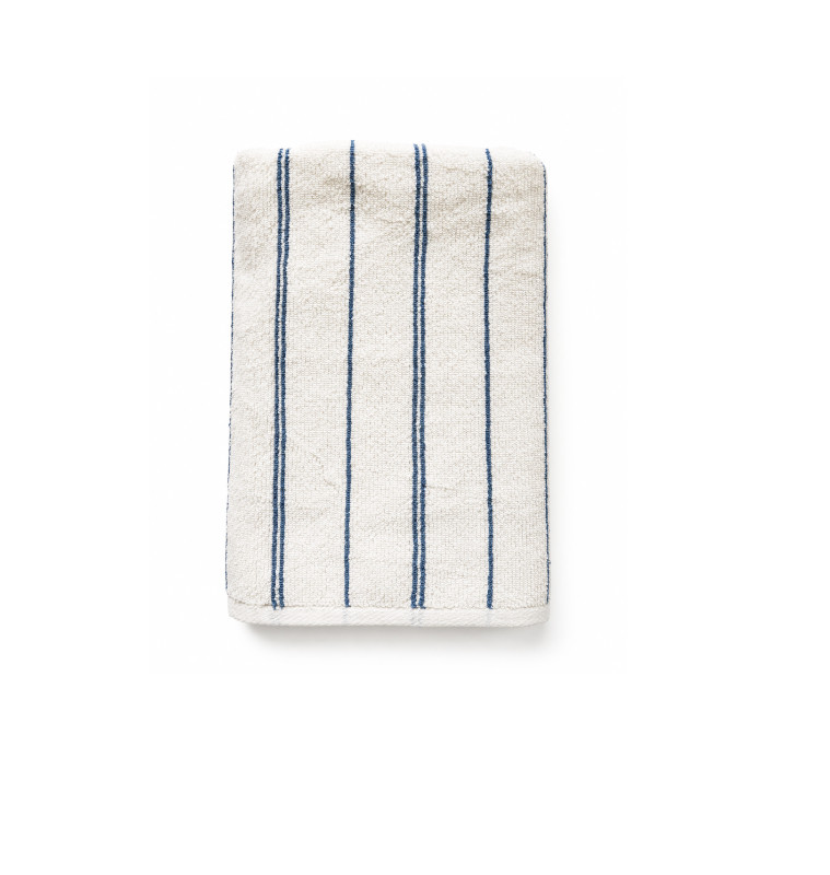 Serviette de bain rayée 70x140 cm en coton 550 GSM bleu et blanc | Serviettes & Peignoirs | 6 900 CFA , dakar, Sénégal