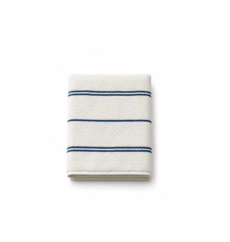 Serviette rayée 50x90 cm en coton 550 GSM bleu et blanc | Serviettes & Peignoirs | 3 200 CFA , dakar, Sénégal