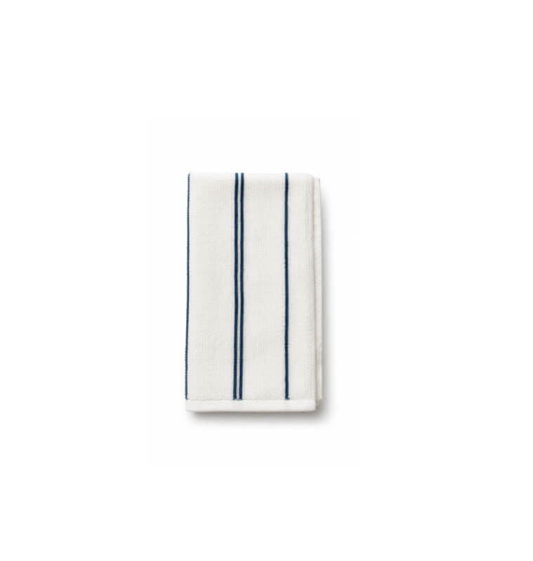 Serviette rayée 30x50 cm en coton 550 GSM bleu et blanc | Serviettes & Peignoirs | 1 200 CFA , dakar, Sénégal