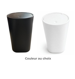 Poubelle sdb à bascule 19.4x27.4cm en plastique noir/blanc  | Poubelles salle de bain | 3 200 CFA , dakar, Sénégal