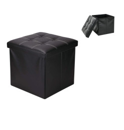 Tabouret boîte de rangement 2 en 1 38 x 38 x 37 cm cuir marron | Boites de rangement & caissons | 11 800 CFA , dakar, Sénégal