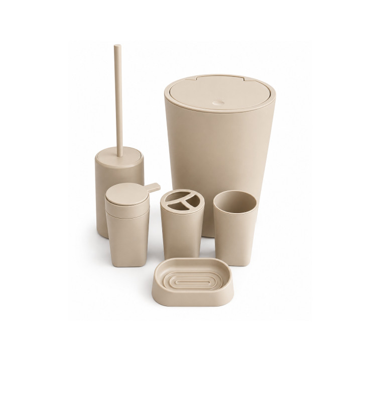 Ensemble salle de bain en plastique taupe | Accessoires salle de bain | 9 200 CFA , dakar, Sénégal