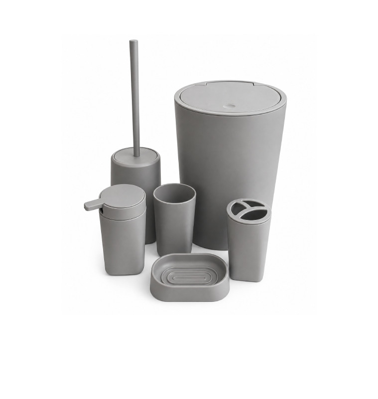 Ensemble salle de bain en plastique gris | Accessoires salle de bain | 9 200 CFA , dakar, Sénégal