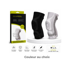 Genouillère en nylon noir/gris 31–32 x 16–17 cm