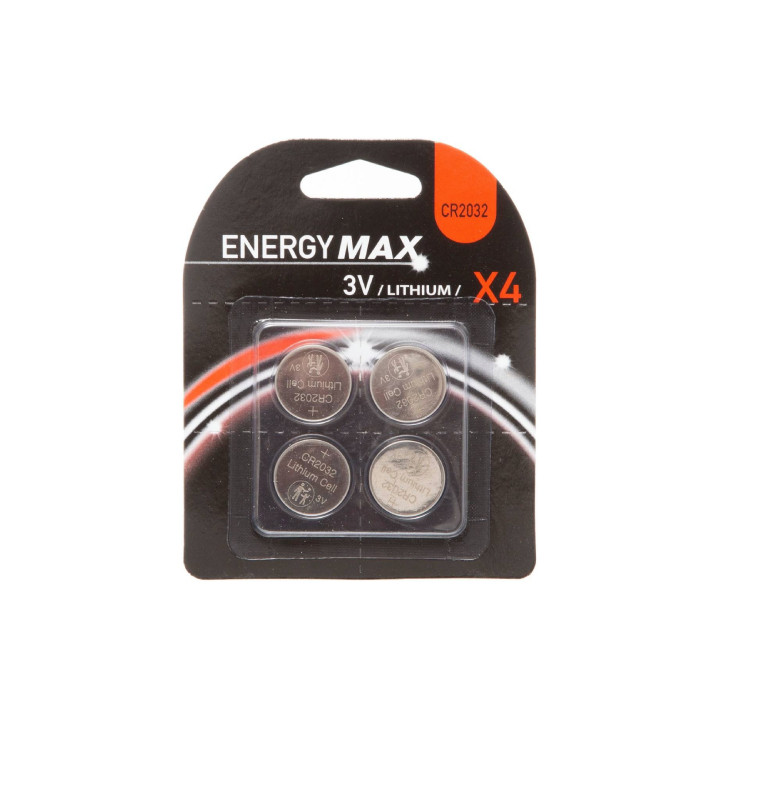 Lot de 4 piles bouton CR2032 Energy Max 3V lithium | Prises électriques, rallonges & adaptateurs | 1 600 CFA , dakar, Sénégal