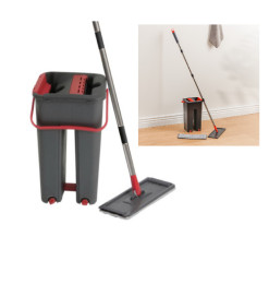 Kit seau essoreur double bac avec balai et 2 mop microfibres 3.5L x2 | Ménage | 10 500 CFA , dakar, Sénégal