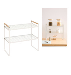Étagère 2 niveaux en métal blanc L42 x P21 x H37,5 cm | Organisation | 12 200 CFA , dakar, Sénégal