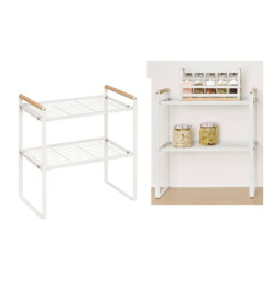 Étagère 2 niveaux en métal blanc L33 x P21 x H37,5 cm | Organisation | 9 400 CFA , dakar, Sénégal