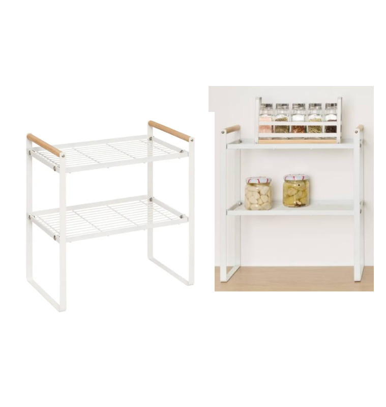 Étagère 2 niveaux en métal blanc L33 x P21 x H37,5 cm | Organisation | 9 400 CFA , dakar, Sénégal