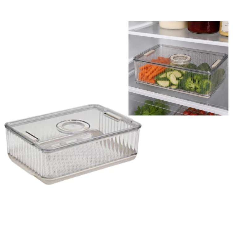 Bac de rangement frigo avec dateur Streaks 26,5 x 18,2 x 9 cm transparent | Organisation | 5 200 CFA , dakar, Sénégal
