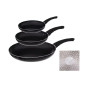 Lot de 3 poêles en aluminium induction 20 / 24 / 28 cm noir | Poêles | 21 600 CFA , dakar, Sénégal