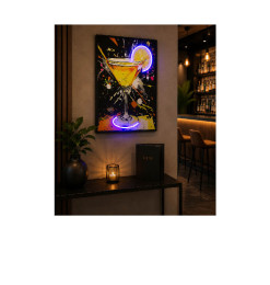 Tableau LED rechargeable cocktail 50 x 70 x 3 cm | Tableaux et toiles , Dakar, Sénégal