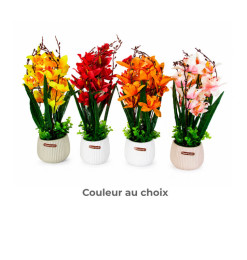 Composition florale artificielle H46 cm dans pot en céramique | Plantes & fleurs artificielles , Dakar, Sénégal