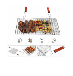 Grill BBQ 36 x 60 x 60 cm avec 2 manches en bois | Barbecues & ustensiles barbecue | 12 200 CFA , dakar, Sénégal