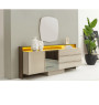 Buffet avec miroir et LED 220 x 49 x 88 cm blanc, beige et gris | 755 000 CFA | à Dakar