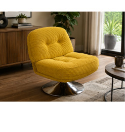 Fauteuil pivotant en tissu jaune 65 x 76 x 75 cm | 160 000 CFA | à Dakar