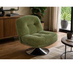 Fauteuil pivotant en tissu vert 65 x 76 x 75 cm | 160 000 CFA | à Dakar