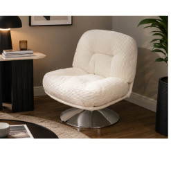 Fauteuil pivotant en tissu blanc 65 x 76 x 75 cm | 160 000 CFA | à Dakar