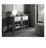 Console 120 x 38 x 80 cm gris chêne et blanc brillant | 285 000 CFA | à Dakar