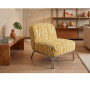 Fauteuil en tissu jaune et blanc 65 x 77 x 69 cm | 180 000 CFA | à Dakar