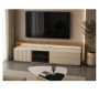 Meuble TV LED 220 x 46 x 64 cm blanc, beige et gris | 517 000 CFA | à Dakar