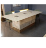 Table à manger 220 x 90 x 78 cm blanc, beige et gris | 695 000 CFA | à Dakar