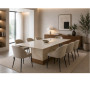 Table à manger 220 x 90 x 78 cm blanc, beige et gris | 695 000 CFA | à Dakar