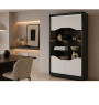 Vitrine 120 x 46 x 180 cm gris chêne et blanc brillant | 548 000 CFA | à Dakar