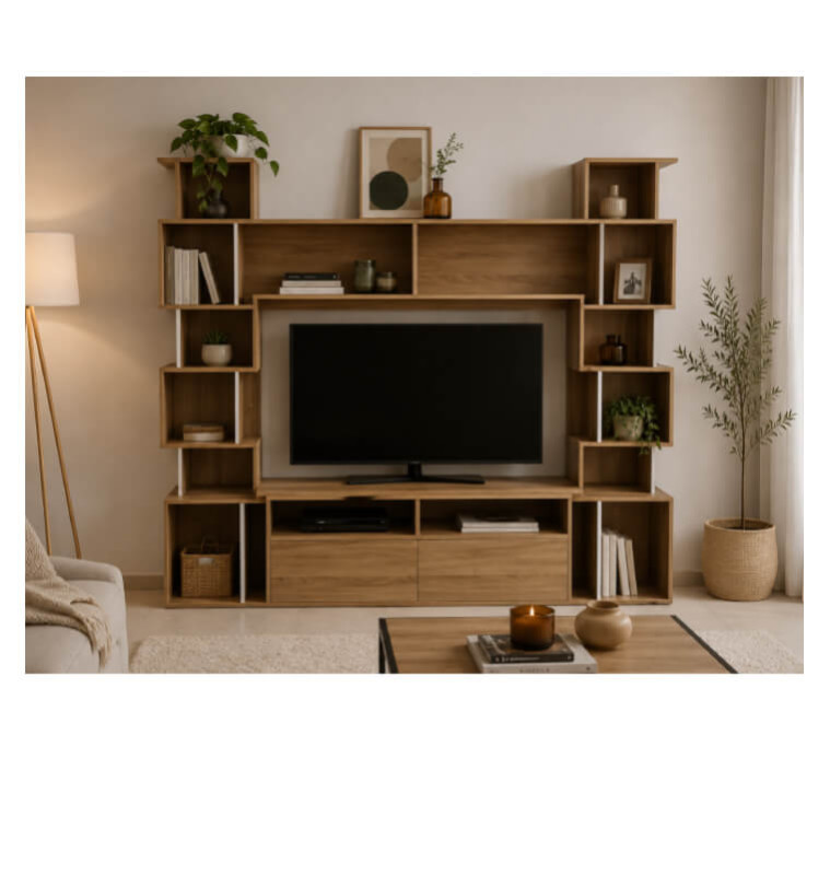 Meuble TV bibliothèque en bois 180 x 40 x 200 cm | 305 000 CFA | à Dakar