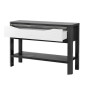 Console 120 x 80 x 38 cm 1 tiroir gris chêne et blanc brillant | 295 000 CFA | à Dakar